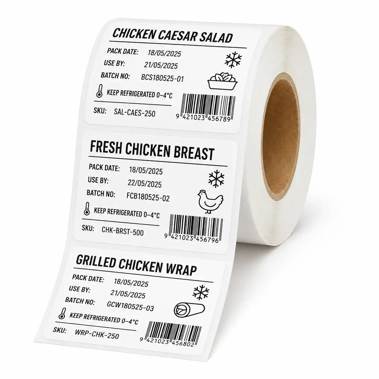HY Paper 56 x 25 mm direct thermal label roll