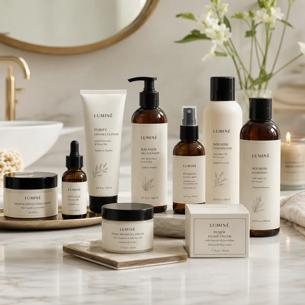 HY Paper cosmetic label application scene