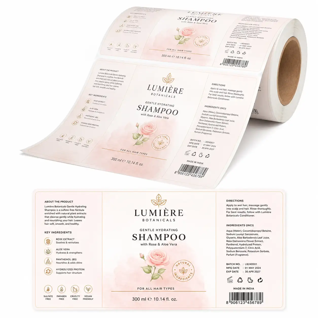 HY Paper custom cosmetic label