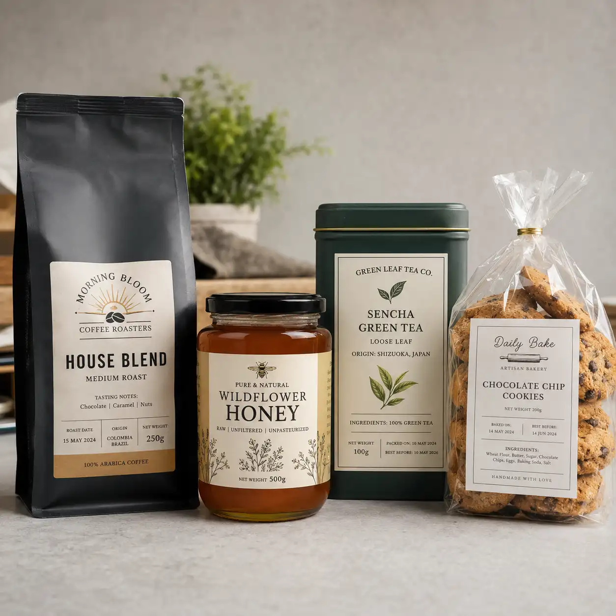 HY-Paper-Food-Packaging-Label-Application-Scene Paper food packaging label application scene