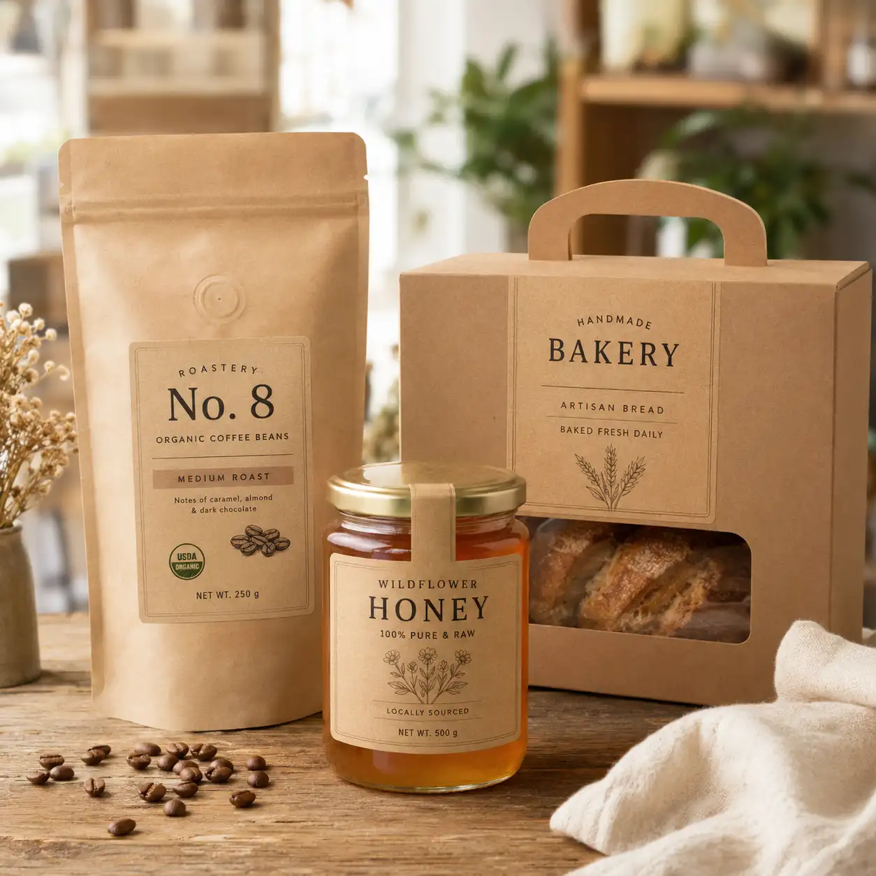 HY-Paper-Kraft-Paper-Label-Application-Scene HY Paper kraft paper label application scene