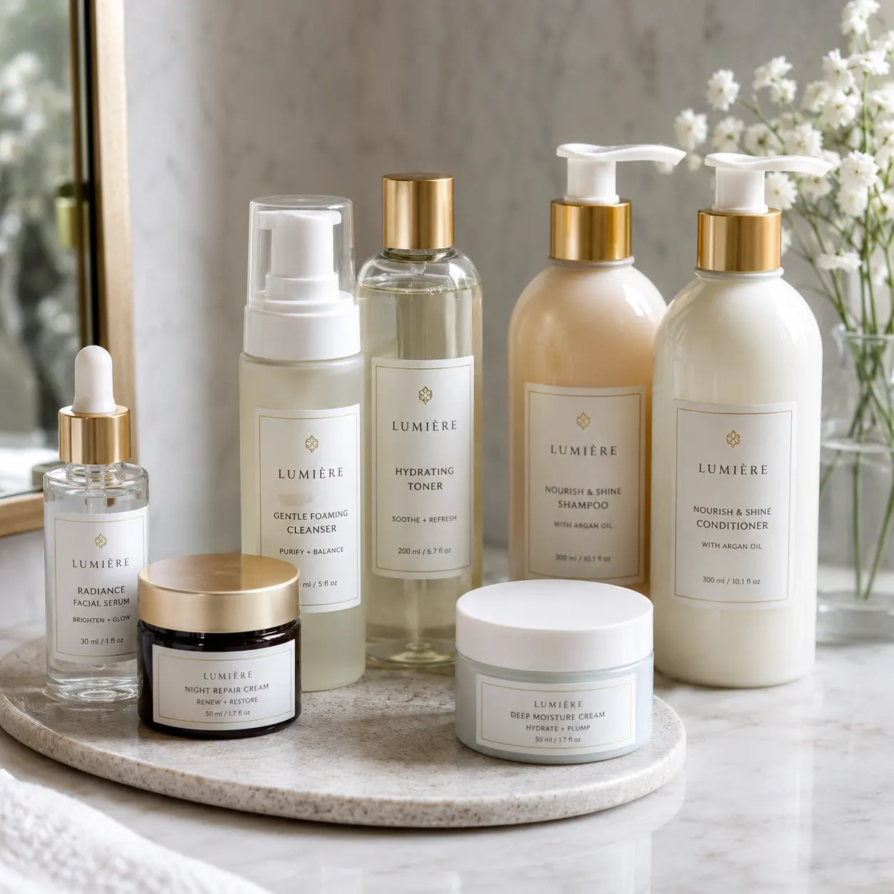HY Paper premium cosmetic label for skincare packaging